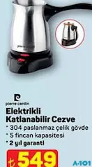 PİERRE CARDİN ELEKTRİKLİ KATLANABİLİR CEZVE